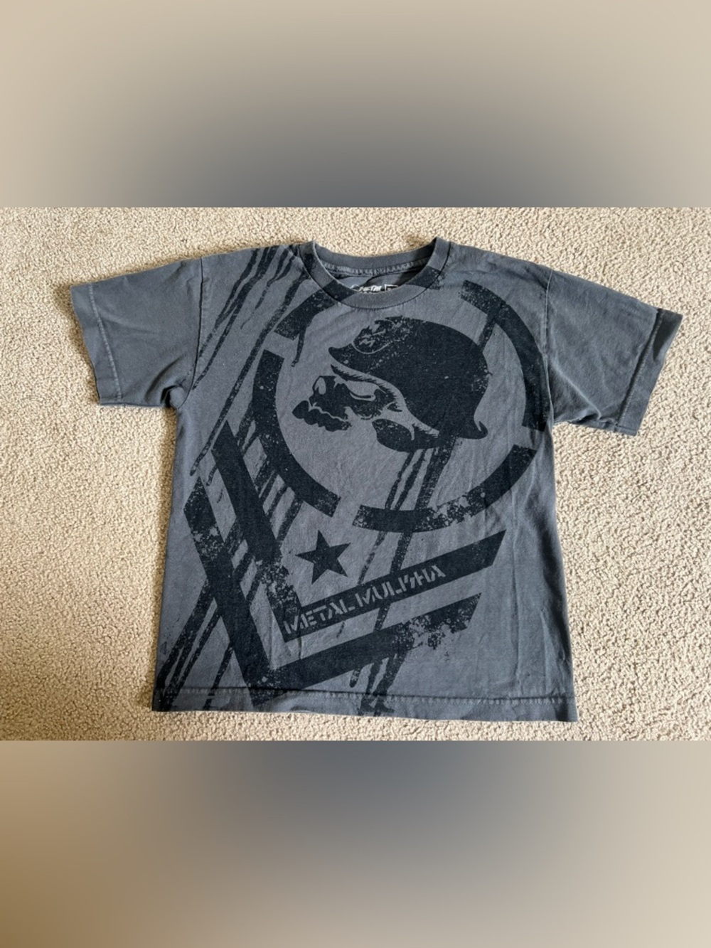 Gray Graphic Skull Tee